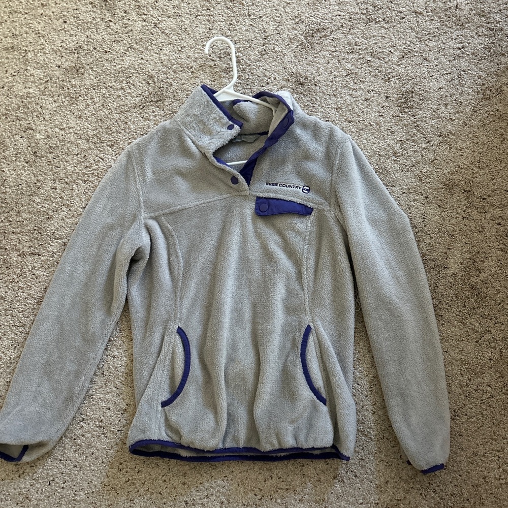 Gray Quarter Zip Pullover